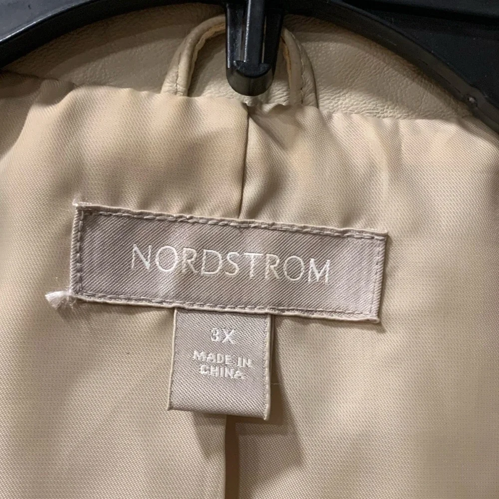 Nordstrom Womens Lamb Skin Leather Cream Everyday Blazer 🌴 - Picture 6 of 16